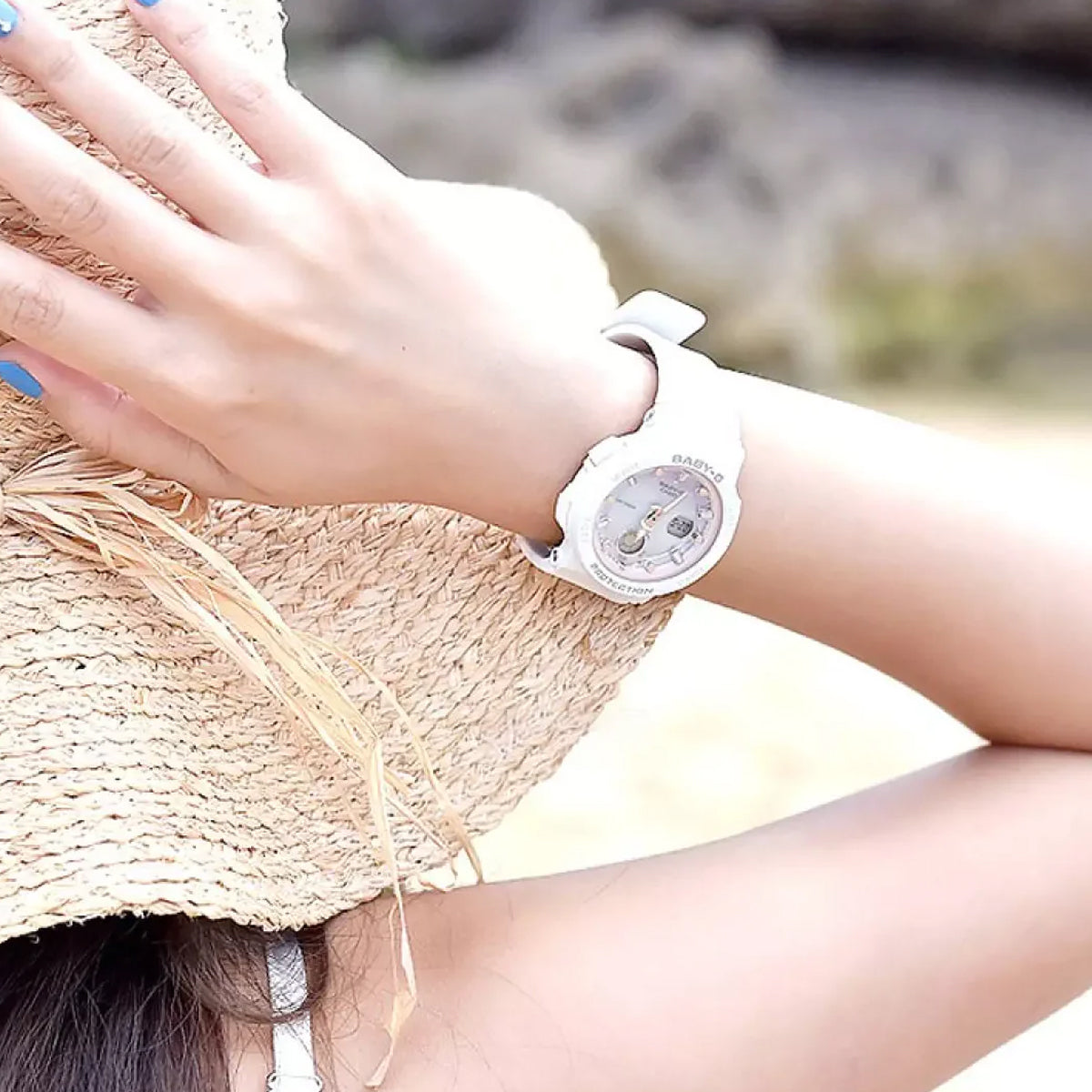 Casio Ladies Baby-G Digital Quartz White Resin Watch BGA-250-7A2