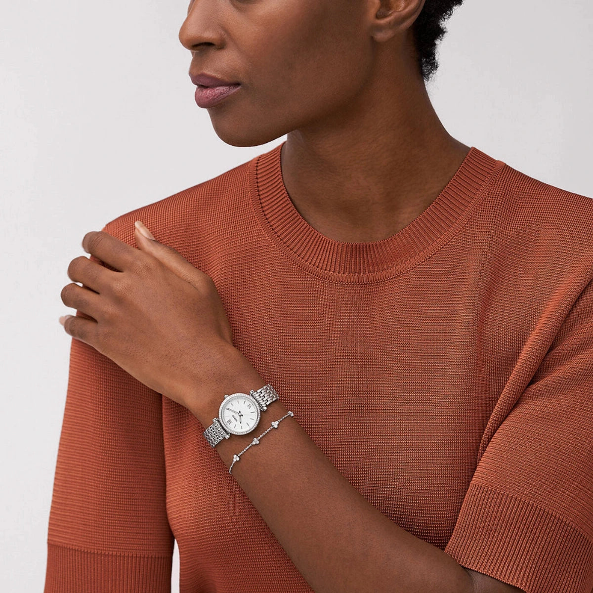 Fossil - Carlie three-hand watch - ES5315SET