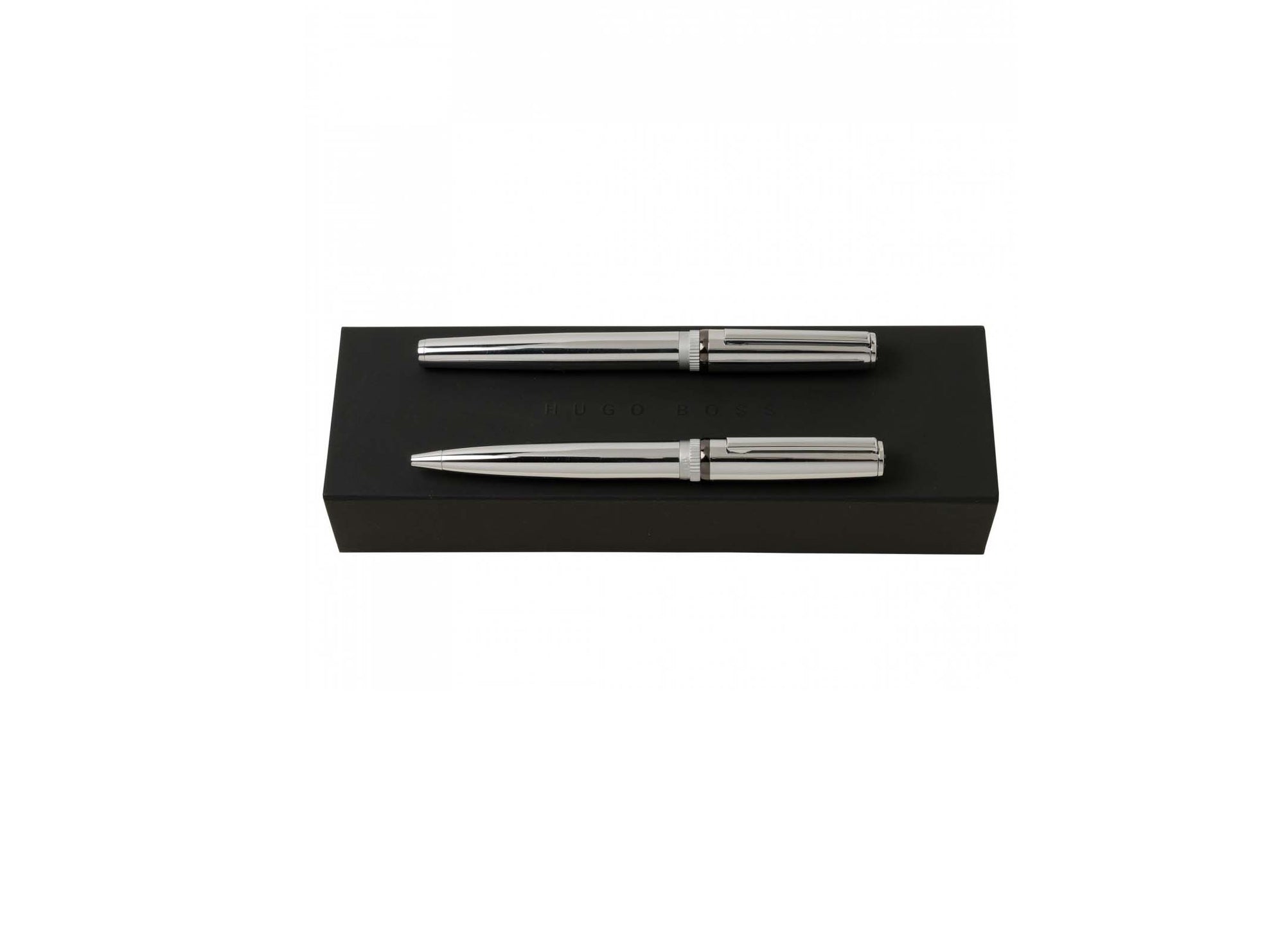 Hugo Boss - Ballpoint Pen &amp; Rollerball Pen Set Gear Chrome - HPBR967B
