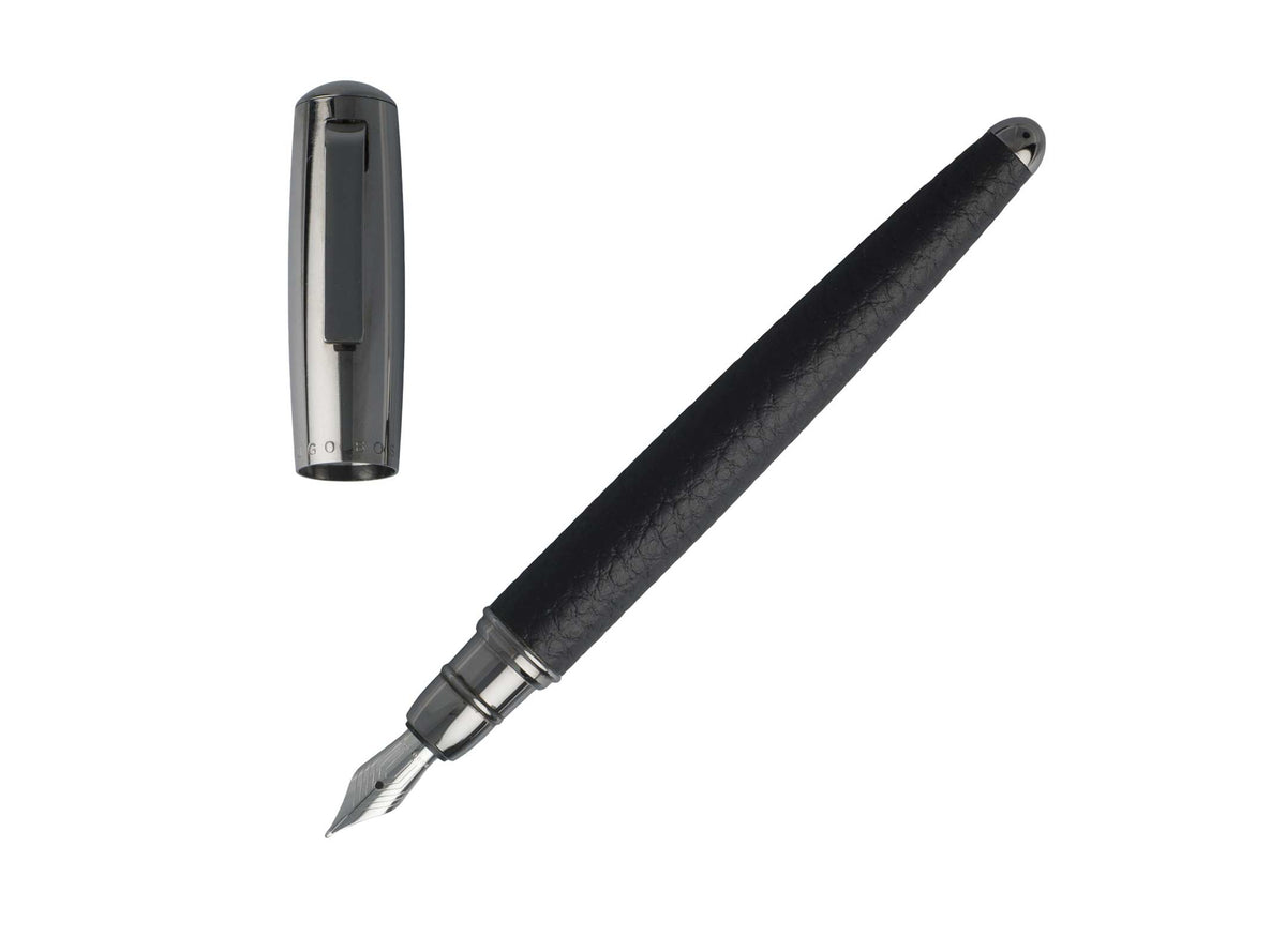 Boss - Fountain pen Pure Leather Black - HSL6042A