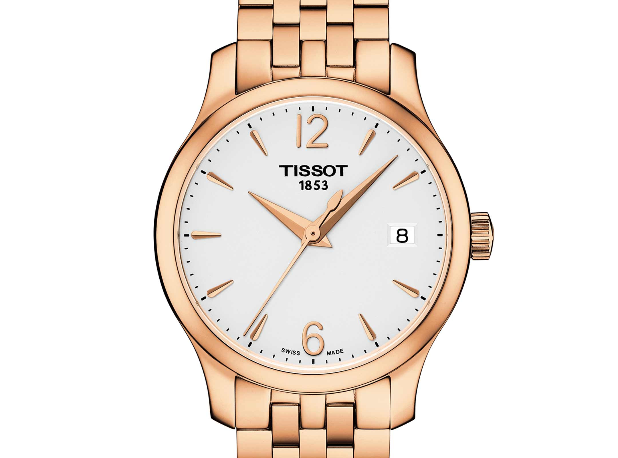 Tissot watch rose discount gold